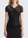 Paloma Wool Olimpia Sheer Mesh Short Top In Black