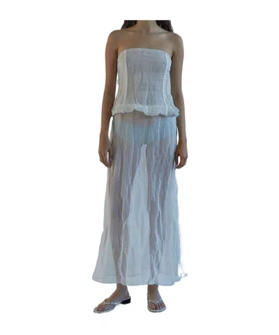 Paloma Wool Tube Top Dress In White