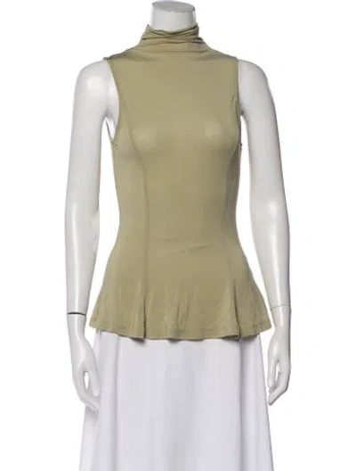 Pre-owned Paloma Wool Turtleneck Sleeveless Top In Green