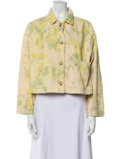 Pre-owned Paloma Wool Tweed Pattern Evening Jacket In Yellow