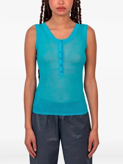 Paloma Wool Velata Button-down Top In Blue