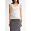 Paloma Wool Vichyl Gathered Overlay Tank In White