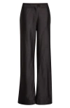 Paloma Wool Vira Wool & Silk Flare Leg Pants In Black