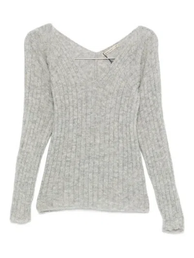 Paloma Wool Vita V-neck Ribbed Sweater In Multi