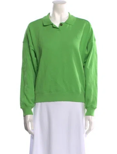 Pre-owned Paloma Wool V-neck Long Sleeve Sweatshirt In Green