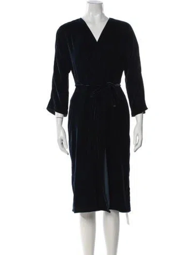 Pre-owned Paloma Wool V-neck Midi Length Dress In Black