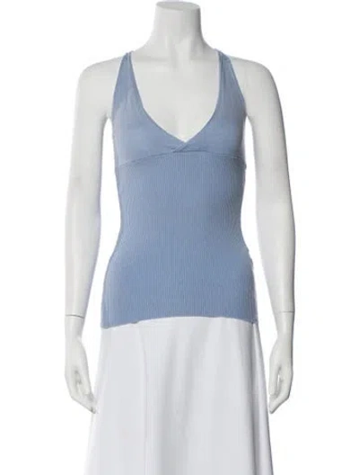 Pre-owned Paloma Wool V-neck Sleeveless Top In Blue