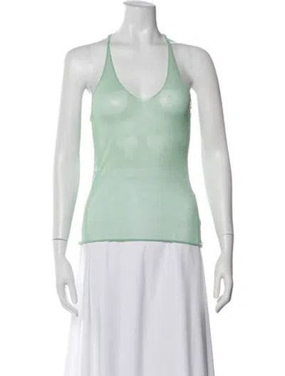 Pre-owned Paloma Wool V-neck Sleeveless Top In Green