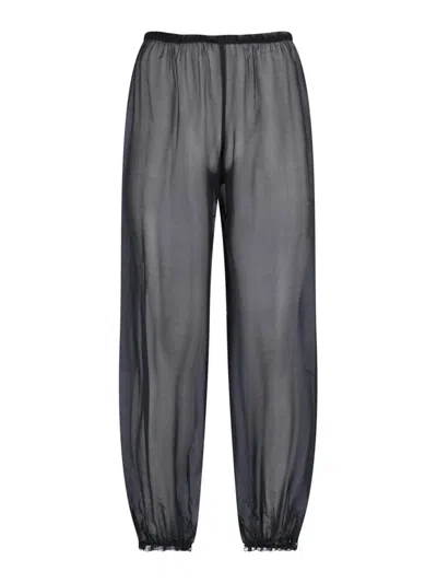 Paloma Wool Black Sheer Silk Weza Trousers