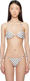Paloma Wool White & Black Brake Bikini Top