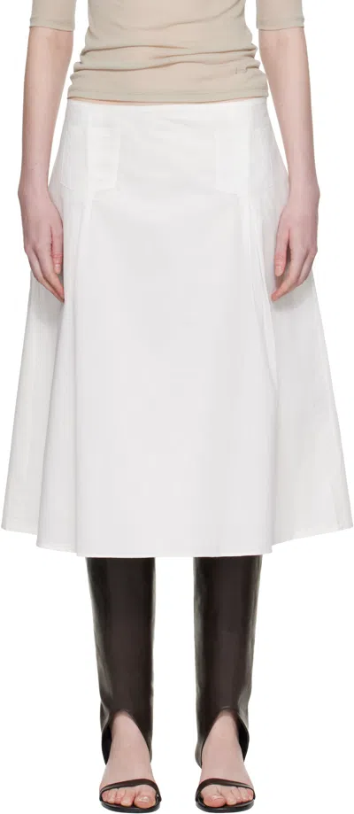 Paloma Wool Dimi Pleated-detail Midi Skirt In White