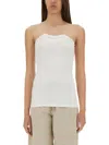 Paloma Wool White Organic Cotton Tops In Neutral