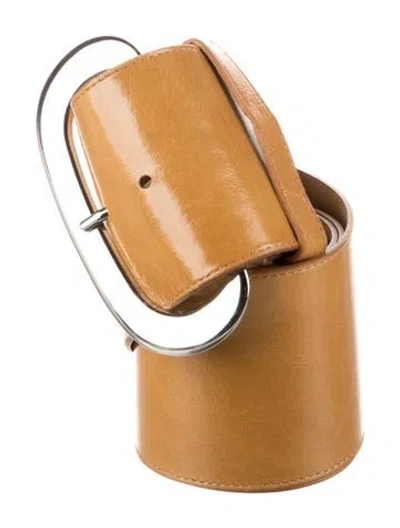 Pre-owned Paloma Wool Wide Leather Waist Belt In Neutrals