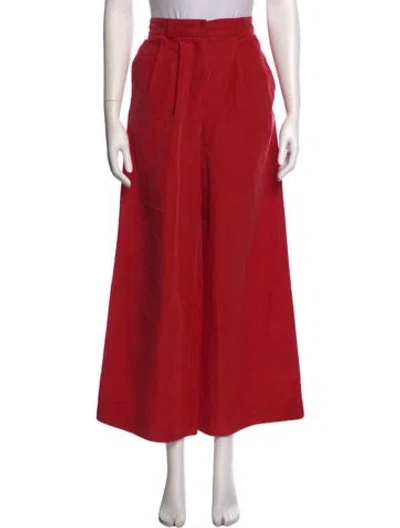 Pre-owned Paloma Wool Wide Leg Pants In Red