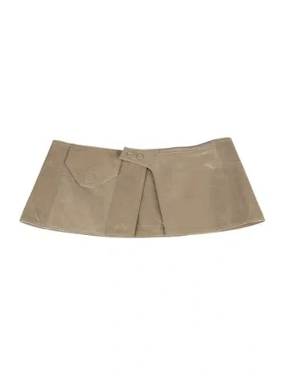 Pre-owned Paloma Wool Wide Patent Leather Waist Belt In Neutrals