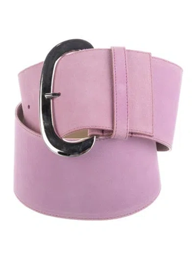 Pre-owned Paloma Wool Wide Suede Waist Belt In Purple