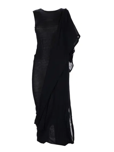 Paloma Wool Willy Merino Wool-blend Day Dress In Black