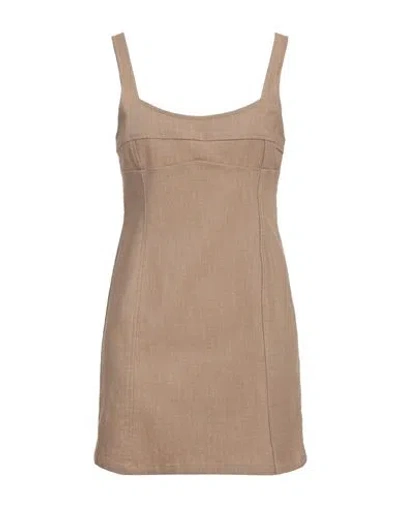 Paloma Wool Calisay Twill Sheath Minidress In Beige