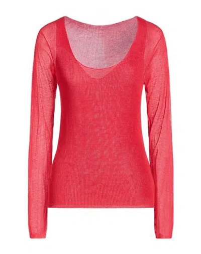 Paloma Wool Woman Sweater Red Size M Tencel Lyocell, Polyamide In Multi