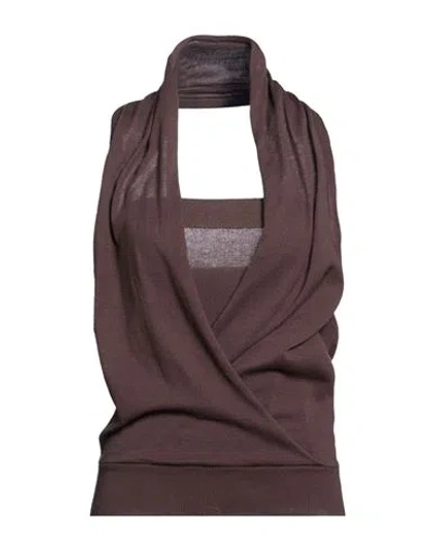 Paloma Wool Woman Top Chocolate Brown Size L Mako Cotton