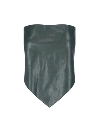 Paloma Wool Women's 100% Leather Top In Green