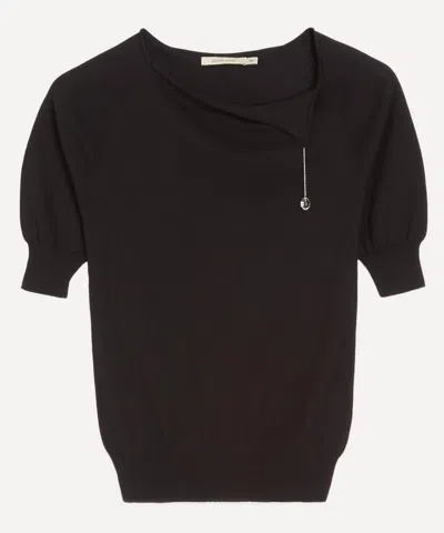 Paloma Wool Women's Cain Short-sleeve Knit Top In Black