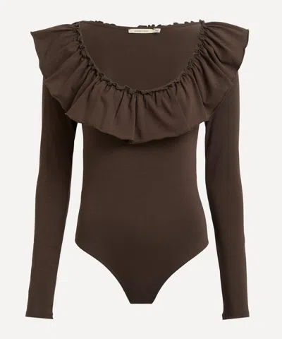 Paloma Wool Women's Fei Long-sleeve Ruffled Bodysuit