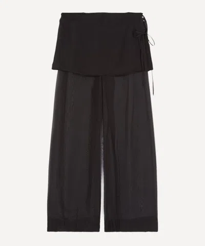 Paloma Wool Women's Low Archive Silk Black Trousers