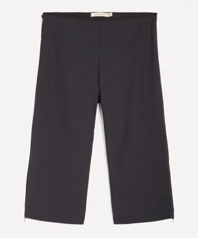 Paloma Wool Women's Lumieti Dark Grey Pinstripe Capri Trousers In Gray