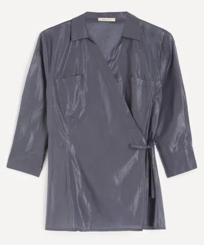 Paloma Wool Women's Ricer Wrap Shirt In Navy