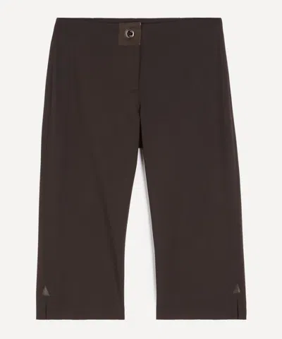 Paloma Wool Women's Salin Brown Fitted Capri Trousers