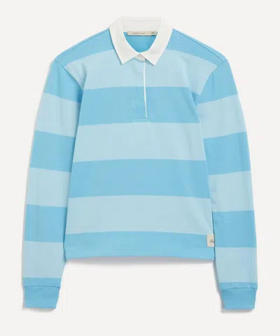 Paloma Wool Women's Susu Light Blue Striped Rugby Shirt