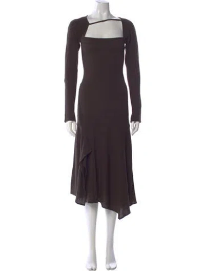 Pre-owned Paloma Wool Wool Long Dress In Brown