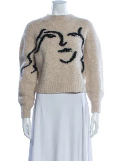 Pre-owned Paloma Wool Wool Mock Neck Sweater In Neutral