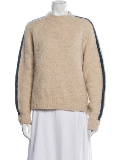 Pre-owned Paloma Wool Wool Mock Neck Sweater In White