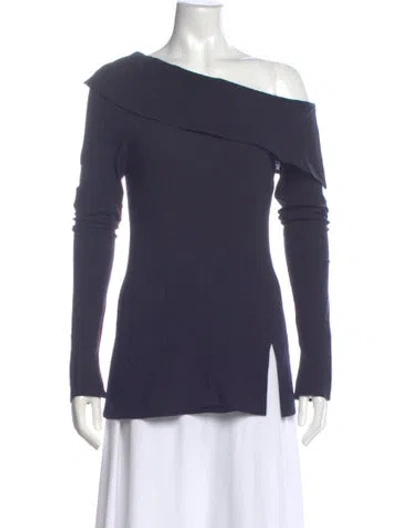 Pre-owned Paloma Wool Wool Off-the-shoulder Top In Blue