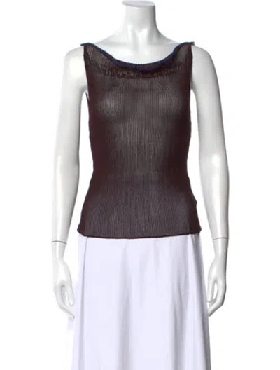 Pre-owned Paloma Wool Wool Scoop Neck Top In Brown