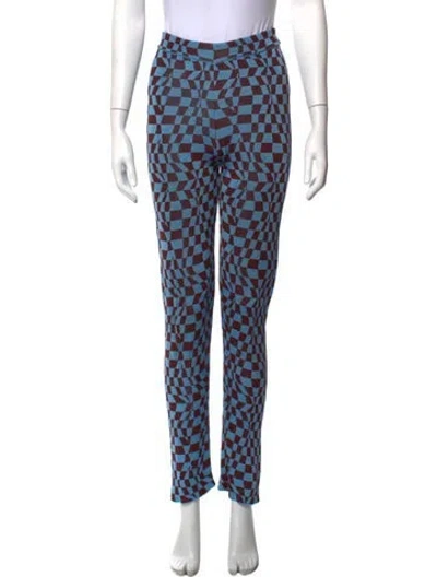 Pre-owned Paloma Wool Wool Straight Leg Pants In Blue/purple