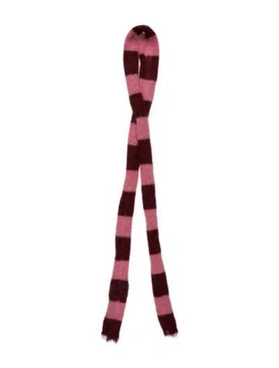 Pre-owned Paloma Wool Wool Striped Scarf In Red