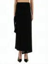 Paloma Wool Wrap Design Midi Skirt With Side Tie Detail In Black