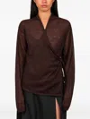 Paloma Wool Wrap Sudi Top In Brown