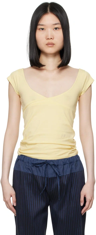 Paloma Wool Yellow Danae T-shirt In 102 Pastel Yellow