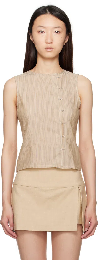 Paloma Wool Yellow Mufi Top In Neutral