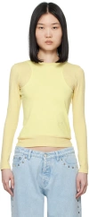 PALOMA WOOL YELLOW SOMBRITA LONG SLEEVE T-SHIRT