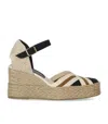 PALOMITAS PALOMITAS SICILY BLACK WEDGE ESPADRILLE