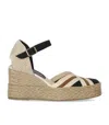 PALOMITAS PALOMITAS SICILY BLACK WEDGE ESPADRILLE