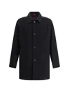 Paltò Man Coat Midnight Blue Size 46 Cotton In Nero