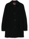 Paltò Herringbone Coat In Black