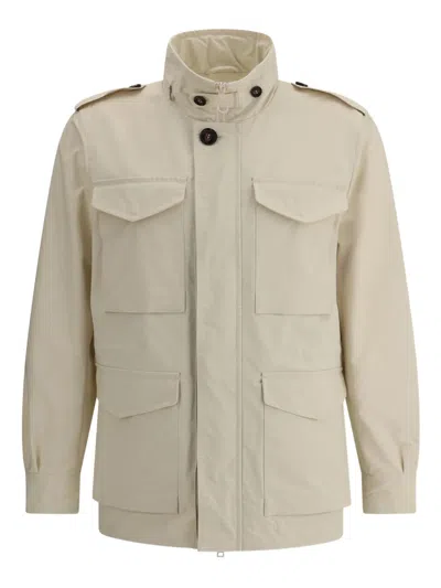 Paltò Pocketed Utility Jacket In Neutrals