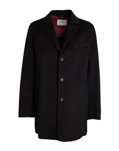 Paltò Man Coat Black Size 44 Wool, Nylon